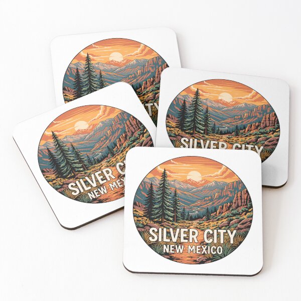 Item preview, Silver City New Mexico: Vintage Mountain Sunset  designed and sold by CircinusStore.