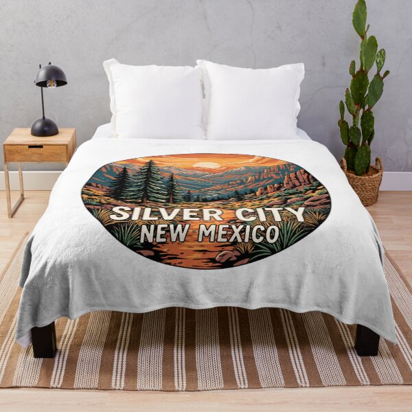 Item preview, Silver City New Mexico: Vintage Mountain Sunset  designed and sold by CircinusStore.