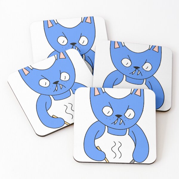 Item preview, MEAN CAT Chef - blue designed and sold by motherbrainart.