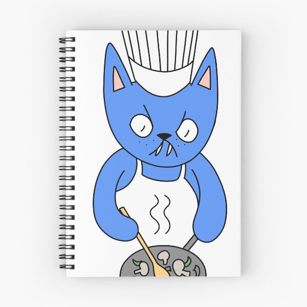 Item preview, MEAN CAT Chef - blue designed and sold by motherbrainart.