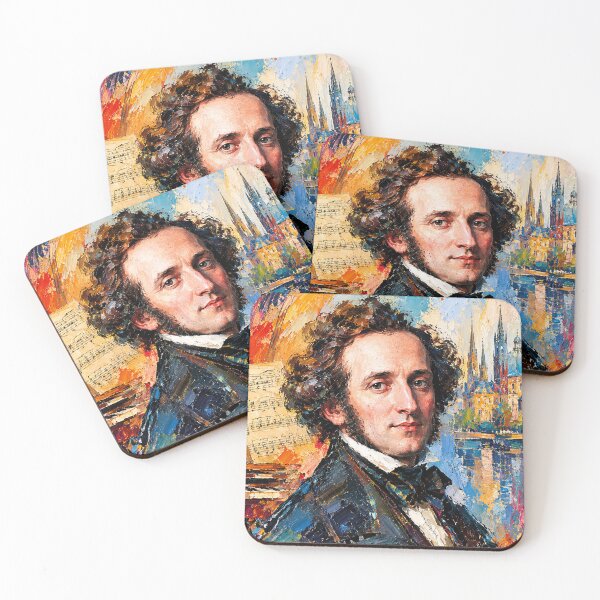 Item preview, Felix Mendelssohn Bartholdy Portrait Painting – Classical Composer Art designed and sold by GalleryKauffeld.
