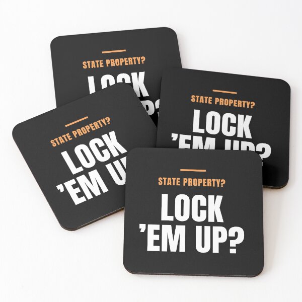 Item preview, State Property? Lock ’Em Up? - Angler’s Meme Quote with Bold Typography designed and sold by ModdiesColors.