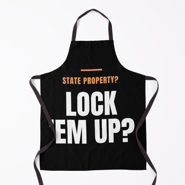 Item preview, State Property? Lock ’Em Up? - Angler’s Meme Quote with Bold Typography designed and sold by ModdiesColors.