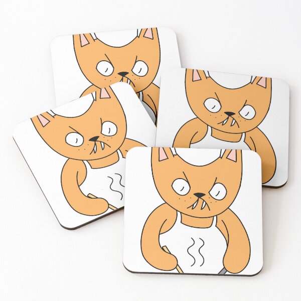 Item preview, MEAN CAT Chef - orange designed and sold by motherbrainart.