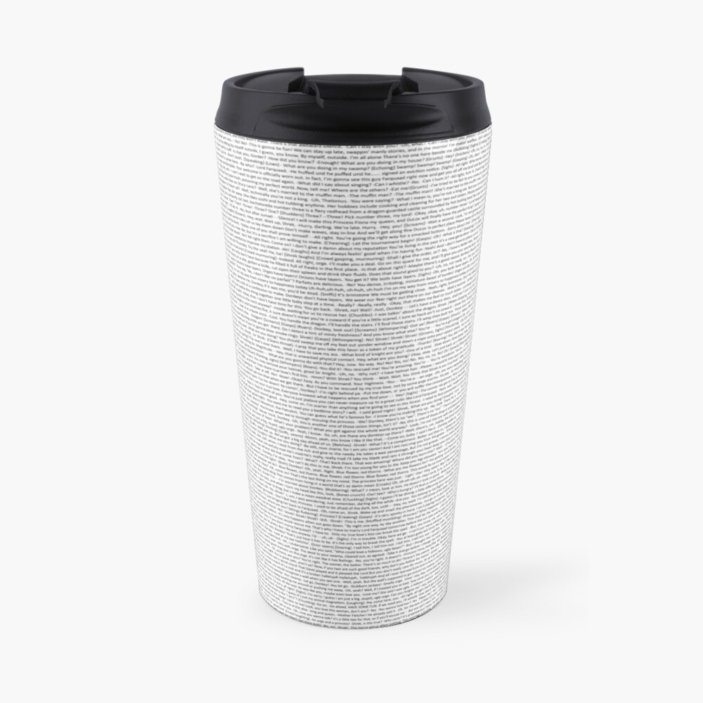 entire shrek script Travel Mug