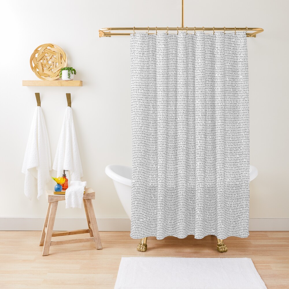 entire shrek script Shower Curtain