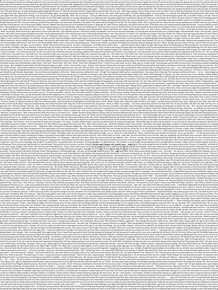 entire shrek script by Jijarugen
