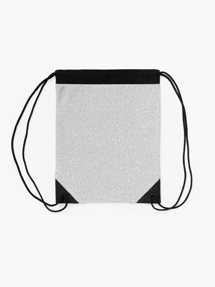Alternate view of entire shrek script Drawstring Bag
