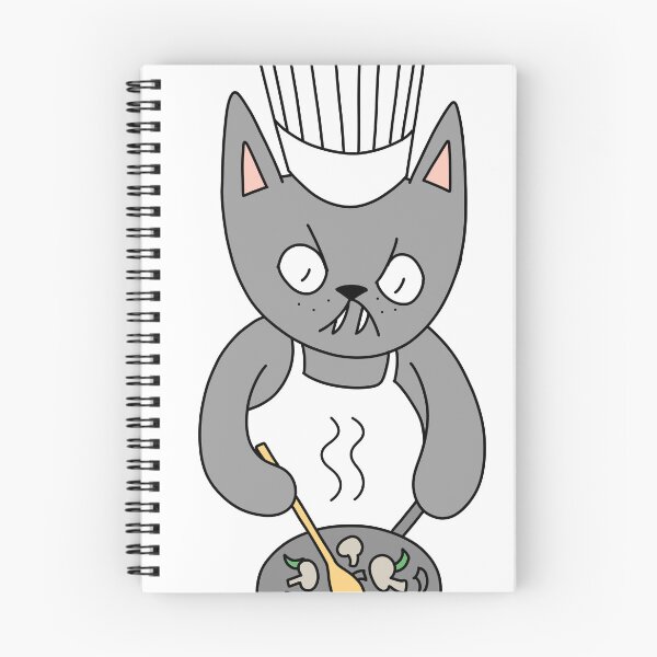 Item preview, MEAN CAT Chef - gray designed and sold by motherbrainart.