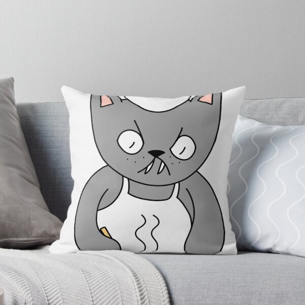 Item preview, MEAN CAT Chef - gray designed and sold by motherbrainart.