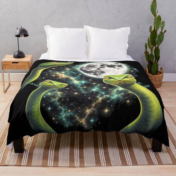 Item preview, Green Vine Snake Space Three Snake Moon designed and sold by lcnsdjstrtry.