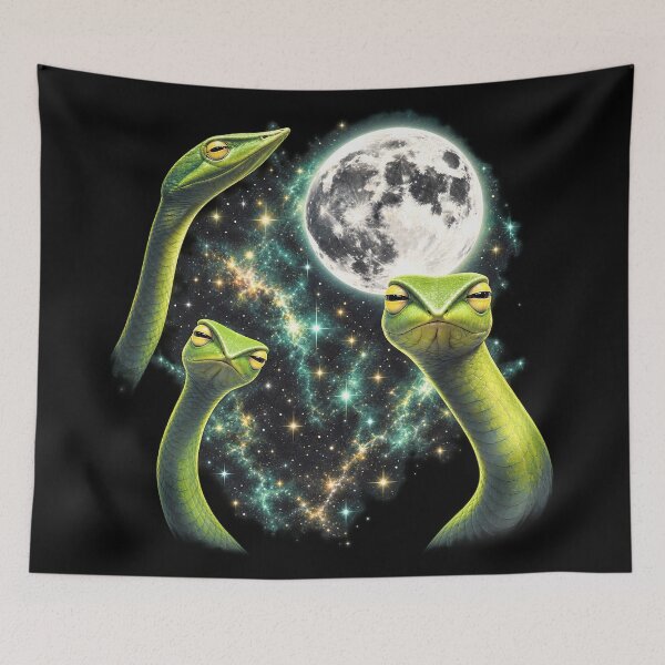 Item preview, Green Vine Snake Space Three Snake Moon designed and sold by lcnsdjstrtry.