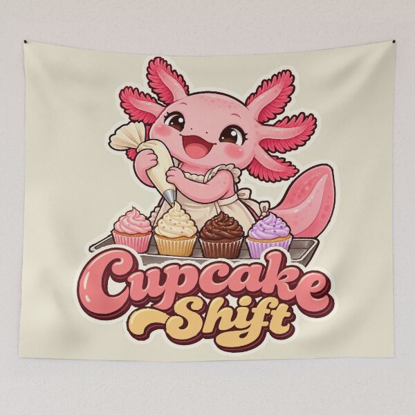Item preview, Cupcake Shift – Funny Axolotl Cupcake Baker & Cake Decorator designed and sold by HH Design House.