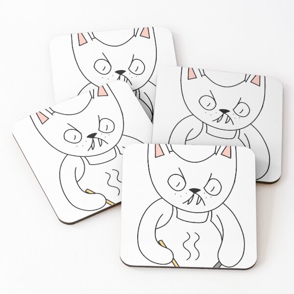 Item preview, MEAN CAT Chef - white designed and sold by motherbrainart.