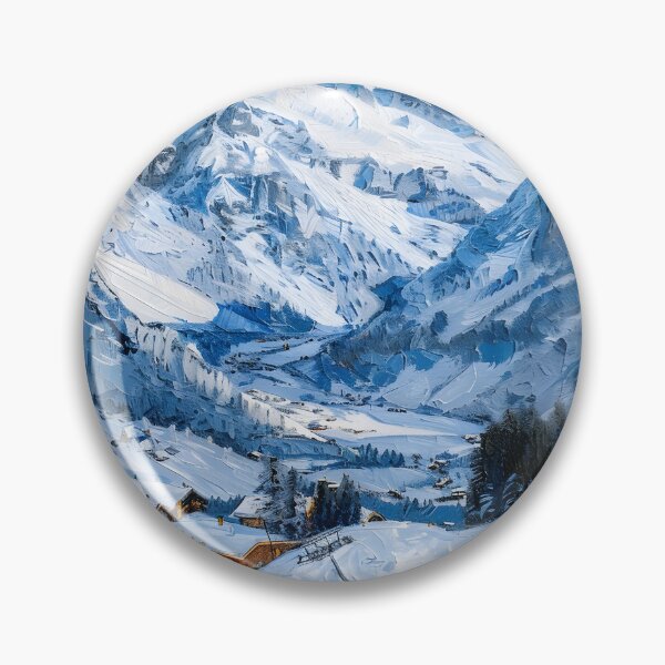 Item preview, Alpine panorama in Wengen – skiing against a majestic mountain backdrop designed and sold by Artdavesalzburg.