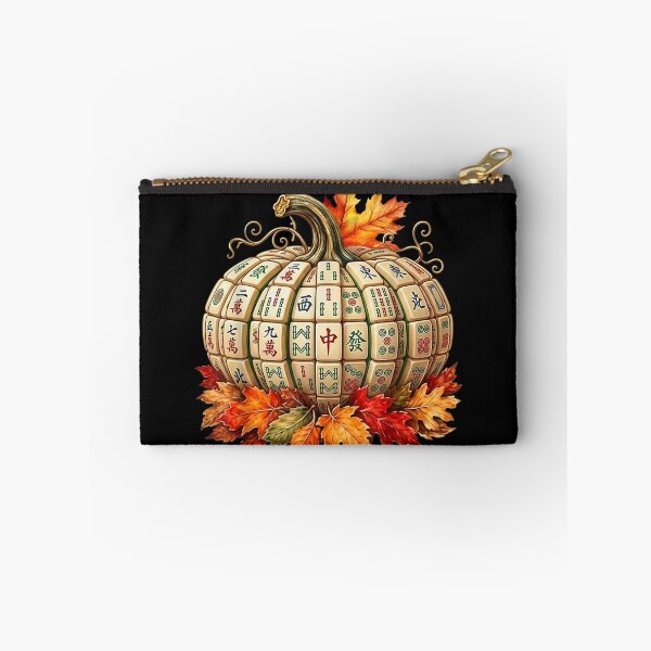 Item preview, Mahjong Pumpkin Fall Leaves Autumn Mahjong Chinese Game designed and sold by Gargamal.