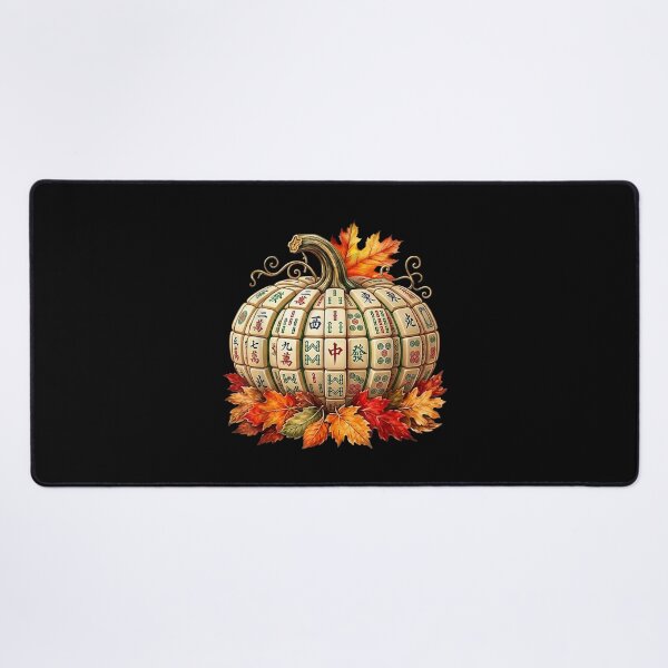 Item preview, Mahjong Pumpkin Fall Leaves Autumn Mahjong Chinese Game designed and sold by Gargamal.