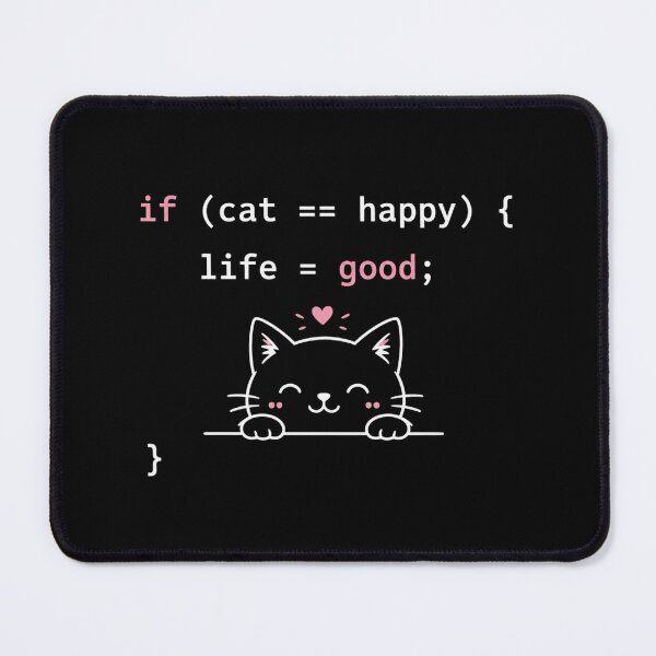 Aperçu de l'œuvre Si le chat est heureux – la vie est belle Couleur créée et vendue par CtrlAltLaugh.
