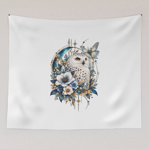 Item preview, Mystical Snowy Owl and Butterfly designed and sold by MichalHau.