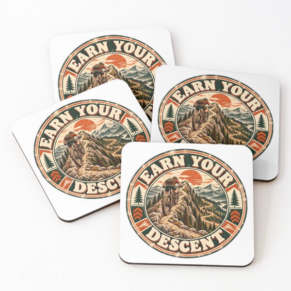 Item preview, Earn Your Descent Vintage Mountain Biking Badge designed and sold by Win Hardy.