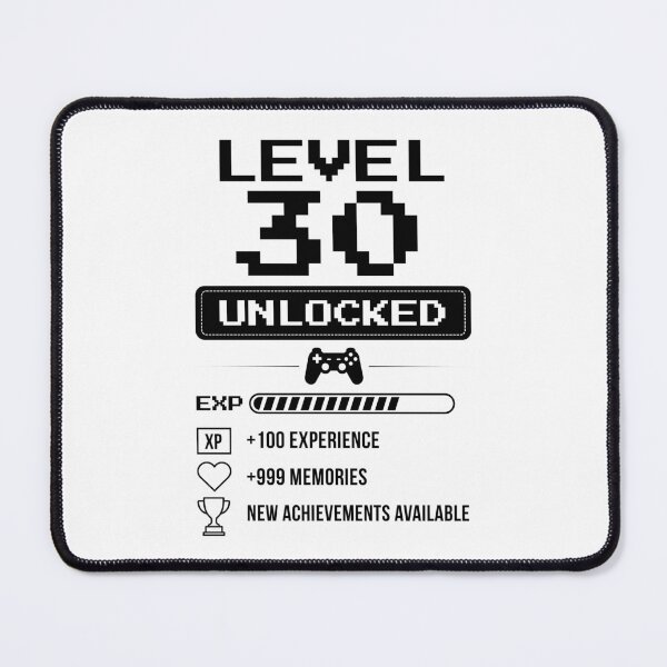 Item preview, Level 30 Unlocked birthday gift designed and sold by NumbersFort.