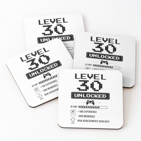 Item preview, Level 30 Unlocked birthday gift designed and sold by NumbersFort.