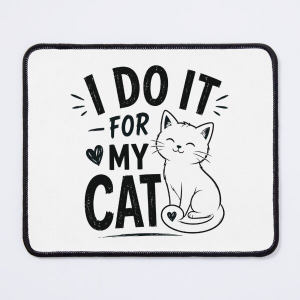 Item preview, I Do It For My Cat – Funny Cat Lover Design Black designed and sold by CtrlAltLaugh.