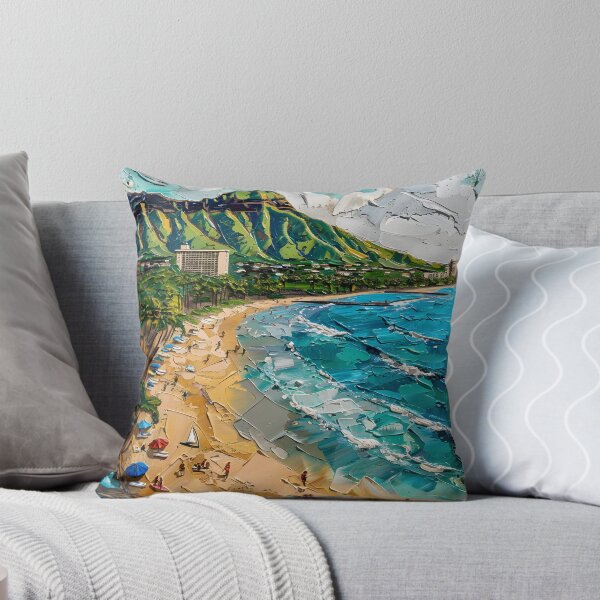 Item preview, Tropical beach dream – turquoise sea and green coastal mountains designed and sold by Artdavesalzburg.