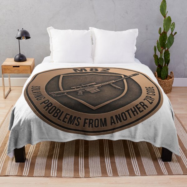 Item preview, M82 Solving Problems From Another Zip Code Gun Humor Emblem designed and sold by ArtDreams92.