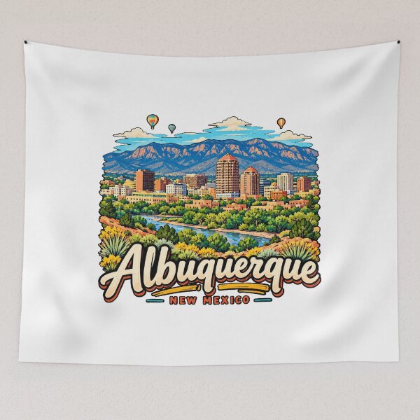 Item preview, Hand Drawn Albuquerque New Mexico Travel Souvenir Landmark Gift designed and sold by MichaeIRellov.