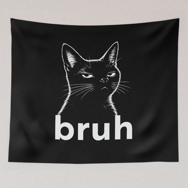 Item preview, Bruh Cat Funny Meme designed and sold by studio-ssaam.