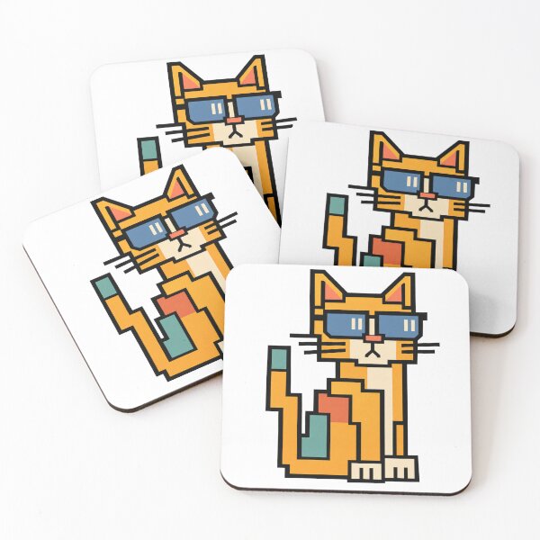 Item preview, Geometric Cat in glasses designed and sold by JOHN44ART.