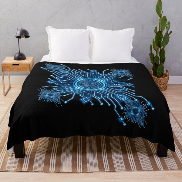 Item preview, Chip Blue Circuit Core – Computer Virus Futuristic Cyber Tech Art designed and sold by Genius Geek.
