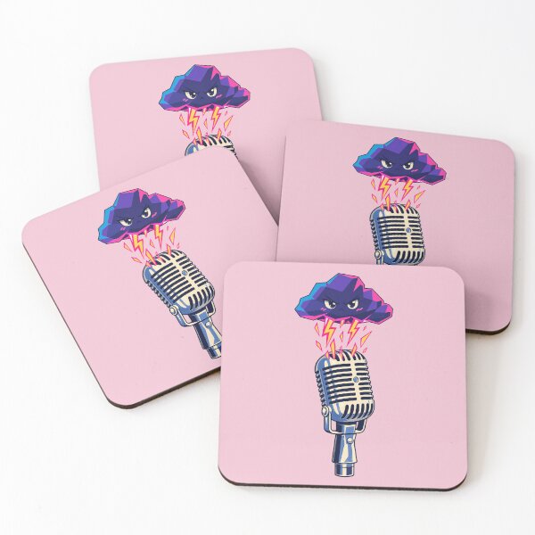Item preview, Retro Microphone Lightning Storm Cloud Synthwave Music Design designed and sold by KungPowUnicorn.