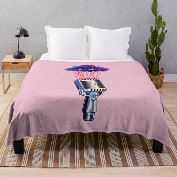 Item preview, Retro Microphone Lightning Storm Cloud Synthwave Music Design designed and sold by KungPowUnicorn.