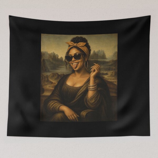 Item preview, Black Mona Lisa Meme designed and sold by studio-ssaam.