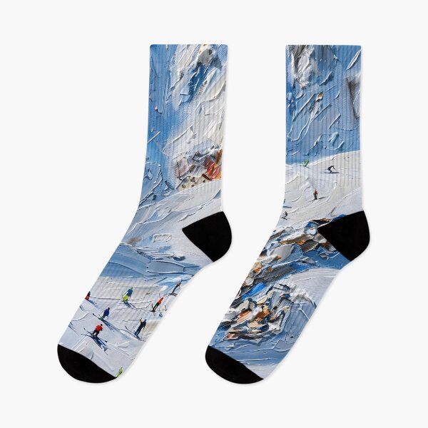 Item preview, Val-d'Isère – Skiers in the alpine winter landscape designed and sold by Artdavesalzburg.