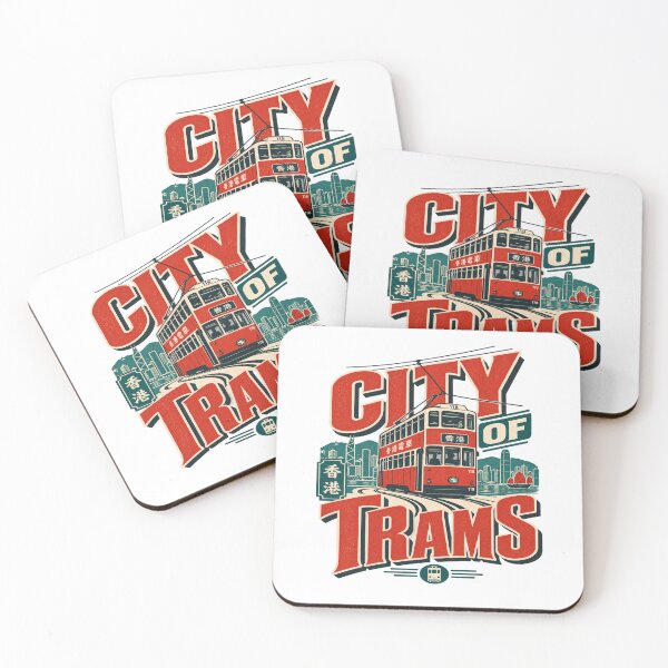 Item preview, Hong Kong City of Trams – Ding Ding Tram Vintage Typography designed and sold by Globalcitytees.
