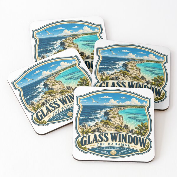 Item preview, Glass Window The Bahamas Two Blues One Shore Travel Vacation Island Souvenir designed and sold by Simsimah26Parks.