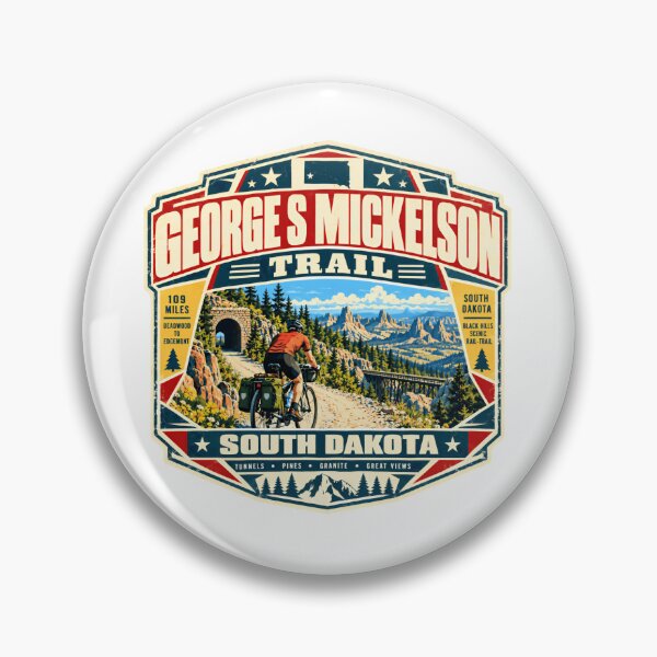 Item preview, George's Mickelson Trail South Dakota Biking Cyclist Black Hills Adventure designed and sold by JasonStars123.