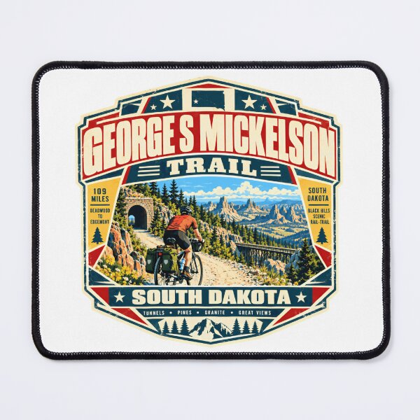 Item preview, George's Mickelson Trail South Dakota Biking Cyclist Black Hills Adventure designed and sold by JasonStars123.