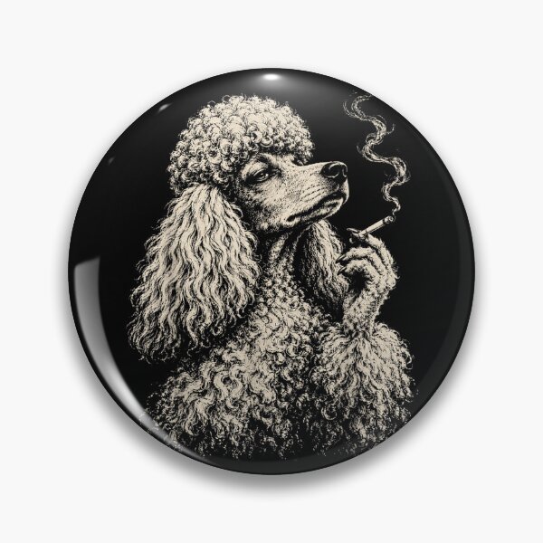 Item preview, Funny Poodle Smoking Cigarette Grunge Dog Meme Vintage designed and sold by MuraGlowing.