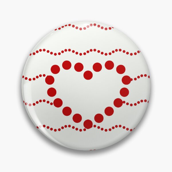 Item preview, Red Dotted Heart Waves Seamless Pattern on White designed and sold by POLKAIWERX.