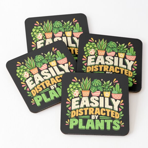 Item preview, Easily Distracted By Plants Plant Lover Gardener Houseplant Owner designed and sold by SkeletonsDanger.