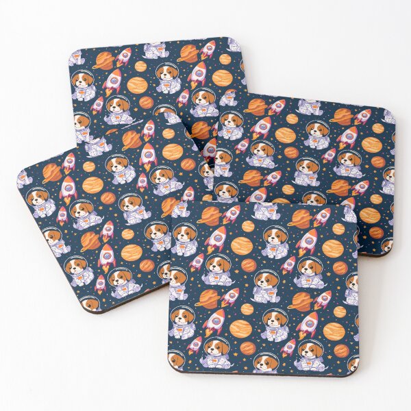 Item preview, Puppy Astronaut Space Adventure Pattern designed and sold by NicolasGlowArt.