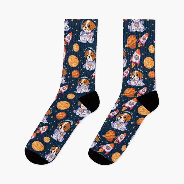 Item preview, Puppy Astronaut Space Adventure Pattern designed and sold by NicolasGlowArt.