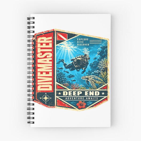 Item preview, Divemaster Explore Dive Discover Deep End Adventure Awaits Scuba Diver Underwater Ocean designed and sold by JonesFlora2025.