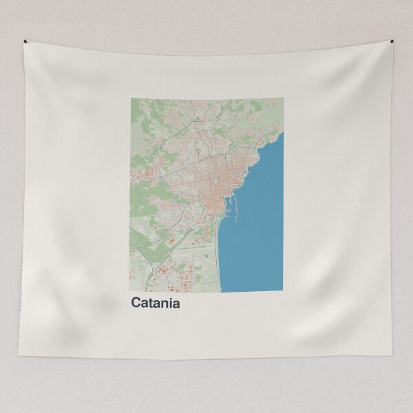 Item preview, Catania Minimalistic Map Art designed and sold by MapsNerd.