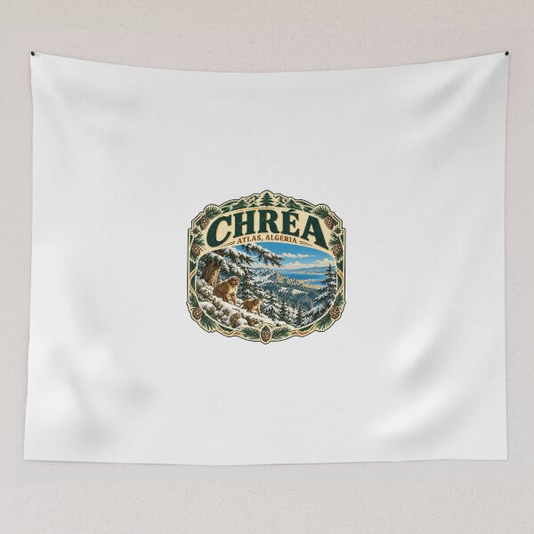 Item preview, Chrea Atlas Algeria National Park Barbary Macaque Winter Mountain Travel Souvenir designed and sold by Simsimah26Parks.