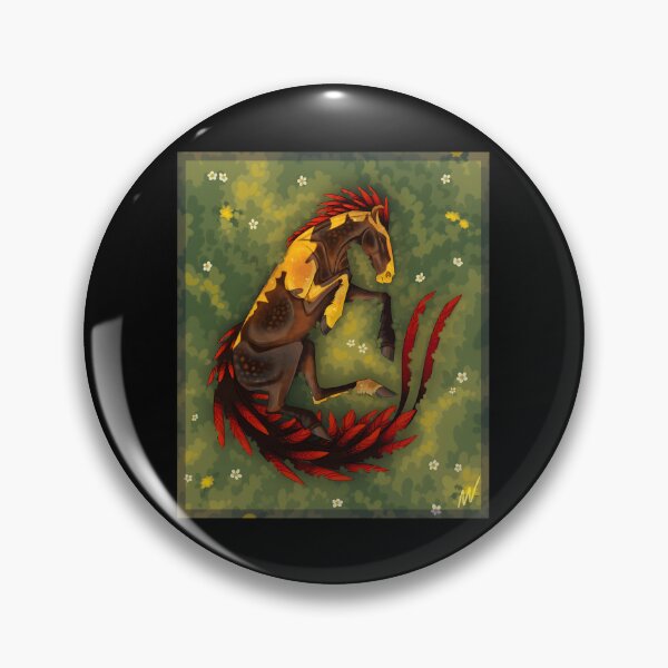Item preview, Fantasy Rearing Horse With Fiery Red Feathers designed and sold by lcnsdjstrtrystd.